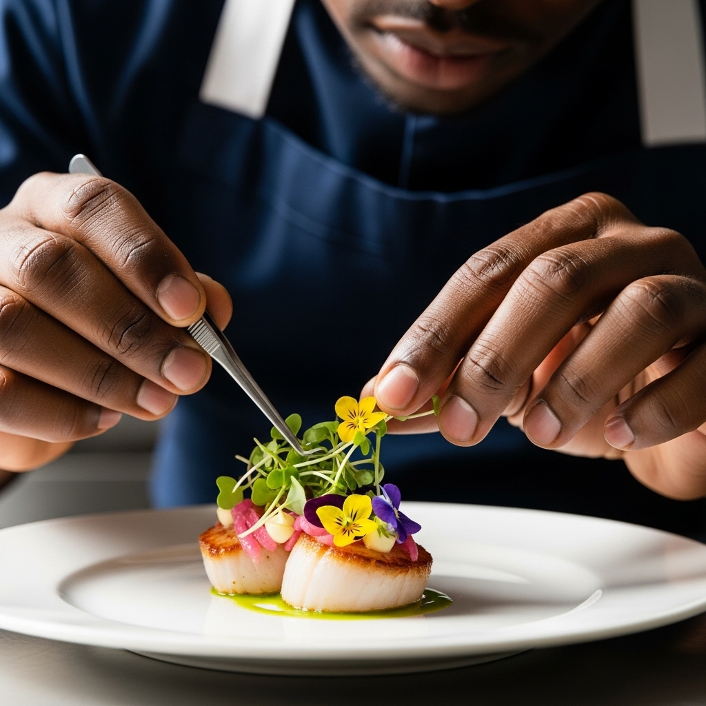 Culinary artistry close-up